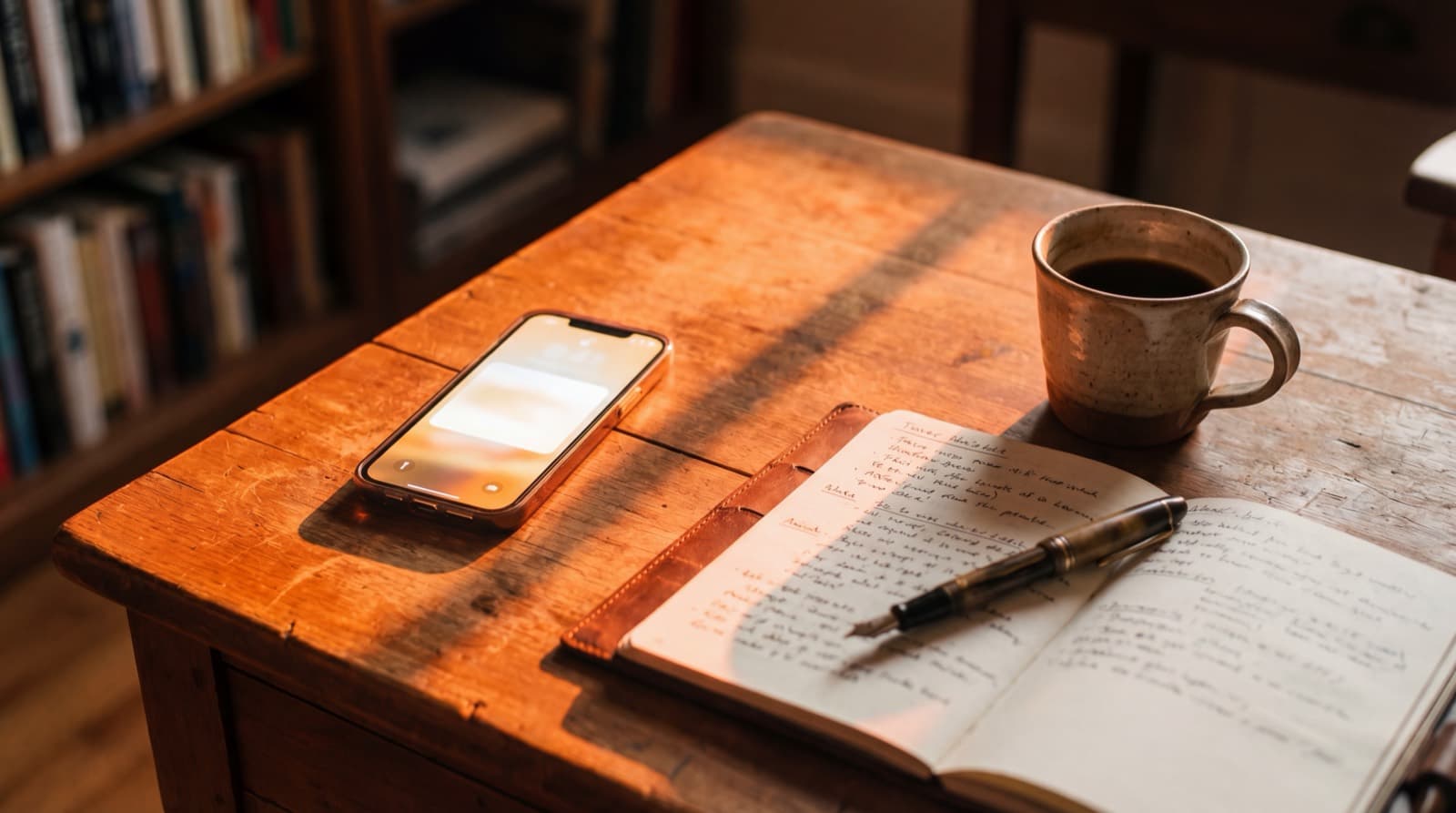 An independent convenience store at golden hour.