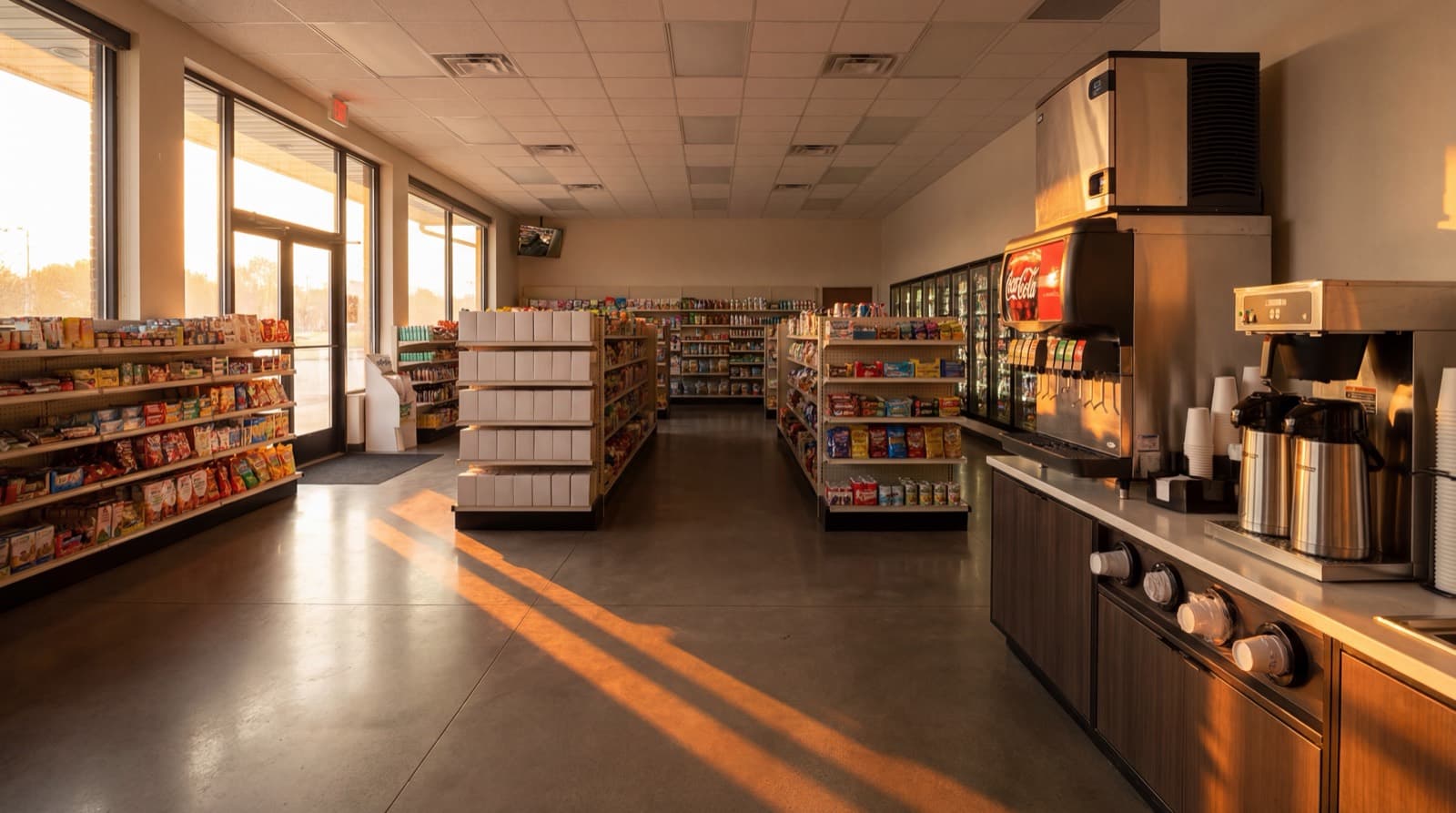 An independent operator at work inside their store.